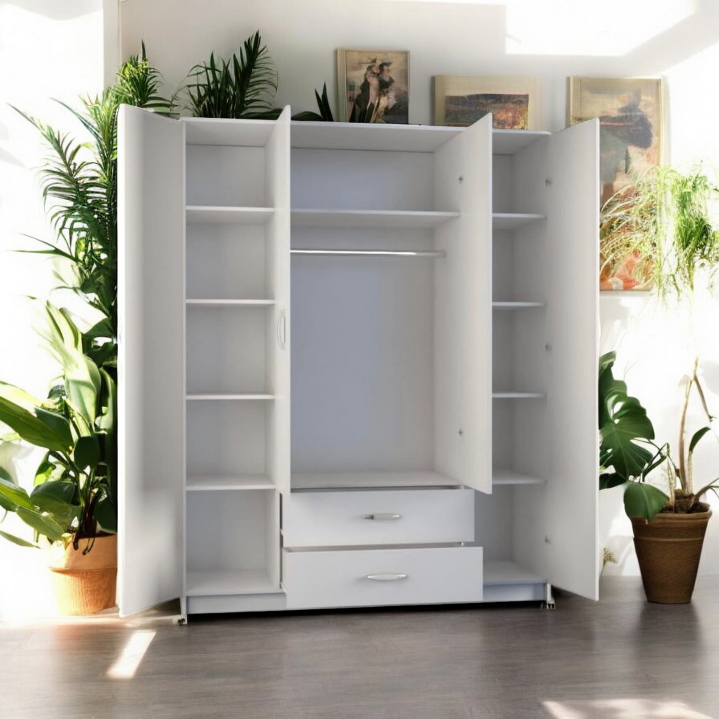 Minimalist 4 Door Wardrobe