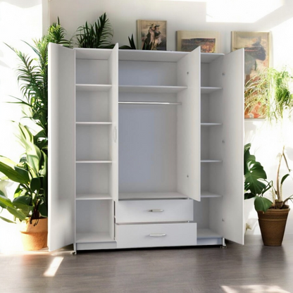 Minimalist 4 Door Wardrobe