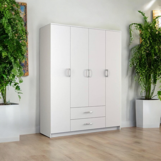 Minimalist 4 Door Wardrobe
